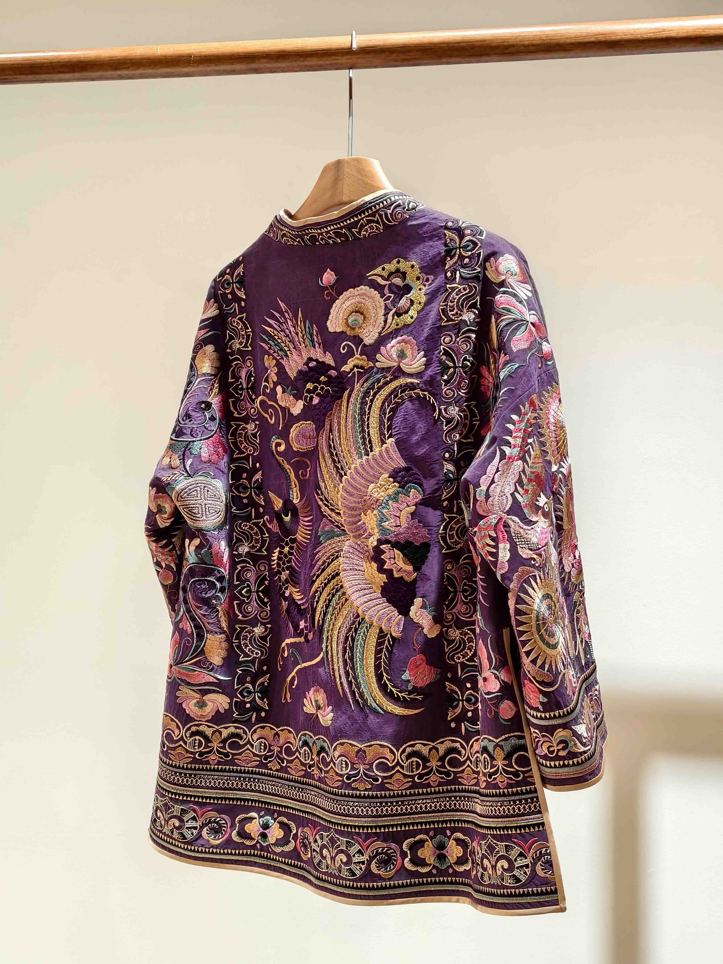 Phenix & Floral Embroidery, Xiangyunsha Silk Coat