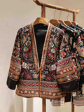 Floral Heavy Embroidery Xiangyunsha Silk Coat