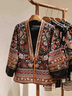 Floral Heavy Embroidery Xiangyunsha Silk Coat