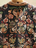 Floral Heavy Embroidery Xiangyunsha Silk Coat