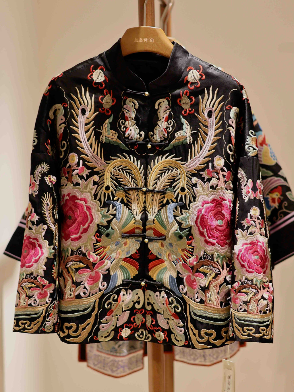 Heavy Embroidery Satin Silk Coat