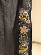 Exclusive Designer Collection, Floral Embroidery, Xiangyunsha Silk Pants