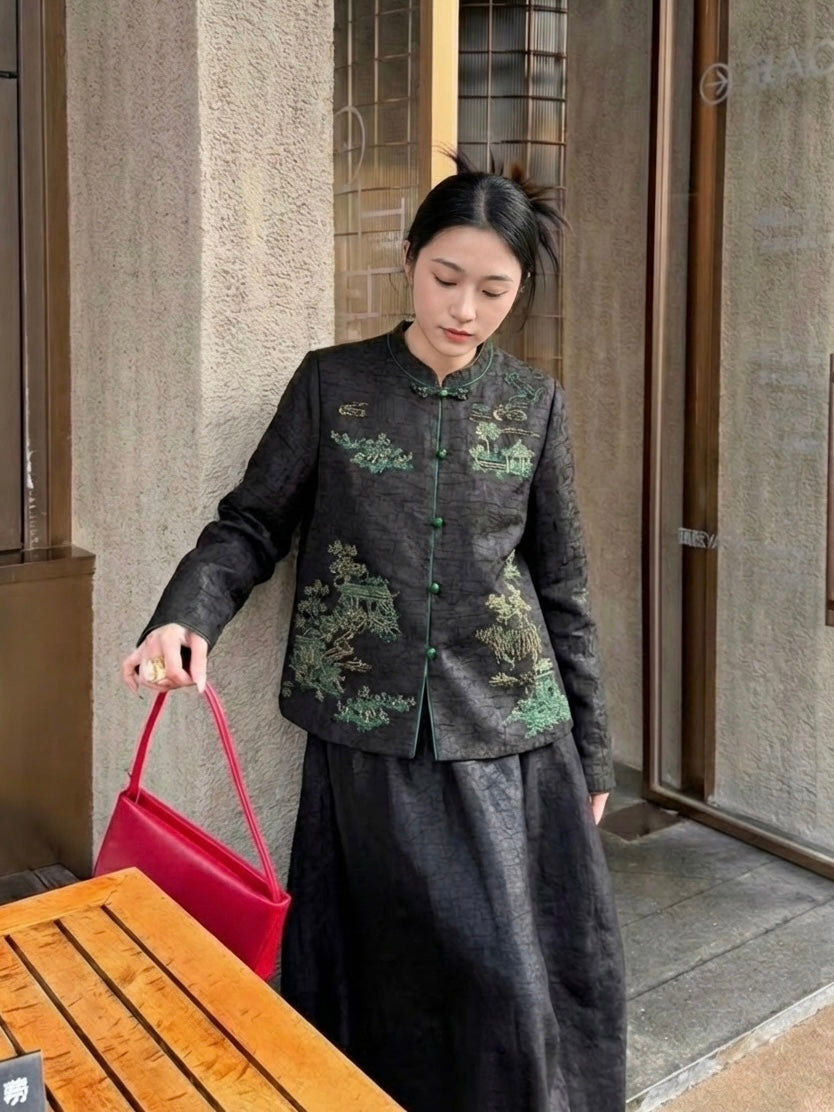 Embroidery Xiangyunsha Silk Coat