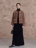 Floral Embroidery Xiangyunsha Silk Coat