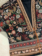 Floral Heavy Embroidery Xiangyunsha Silk Coat