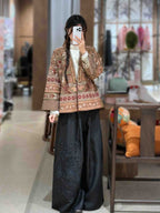 Floral Heavy Embroidery Xiangyunsha Silk Coat
